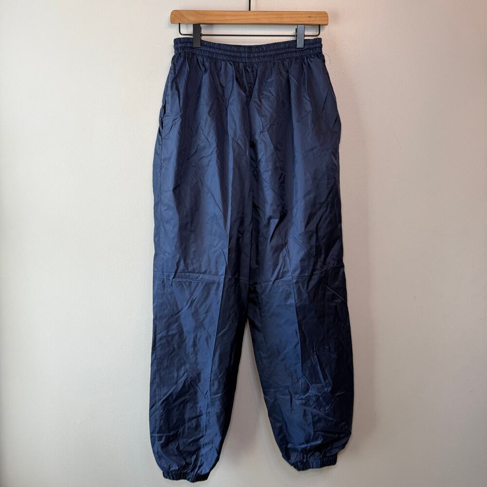 Bobbie Brooks Women's Nylon Elastic Jogger Sweatpants Navy Blue Size Large